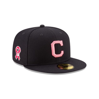 Blue Cleveland Indians Hat - New Era MLB Mother's Day 59FIFTY Fitted Caps USA1703859